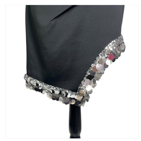 Black Embellished Sequin Mini Dress SHO by Tadashi Shoji XL Cocktail Party - Picture 4 of 4